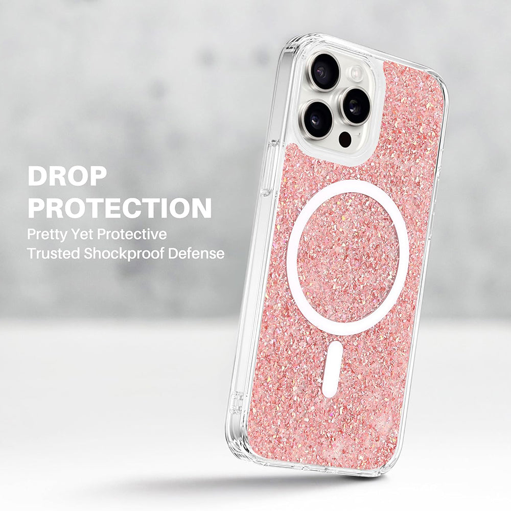 Techsuit - Sparkly Glitter MagSafe - iPhone 15 Pro - Purple