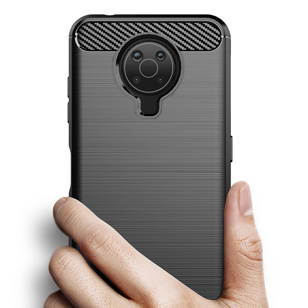TechSuit Husa de protectie Techsuit Carbon Silicone compatibil cu Nokia G10 / G20, Negru – imagine 2