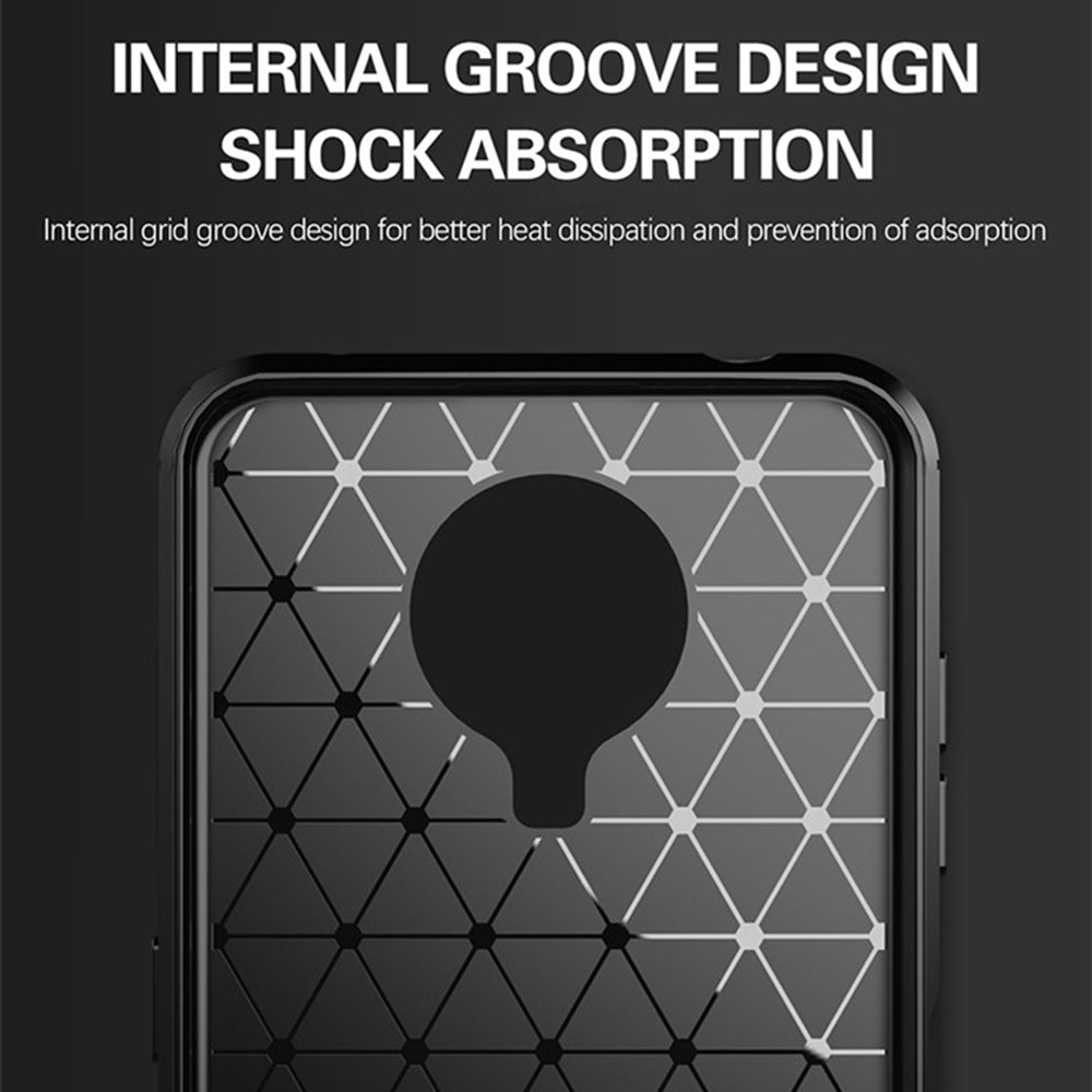 TechSuit Husa de protectie Techsuit Carbon Silicone compatibil cu Nokia G10 / G20, Negru – imagine 3
