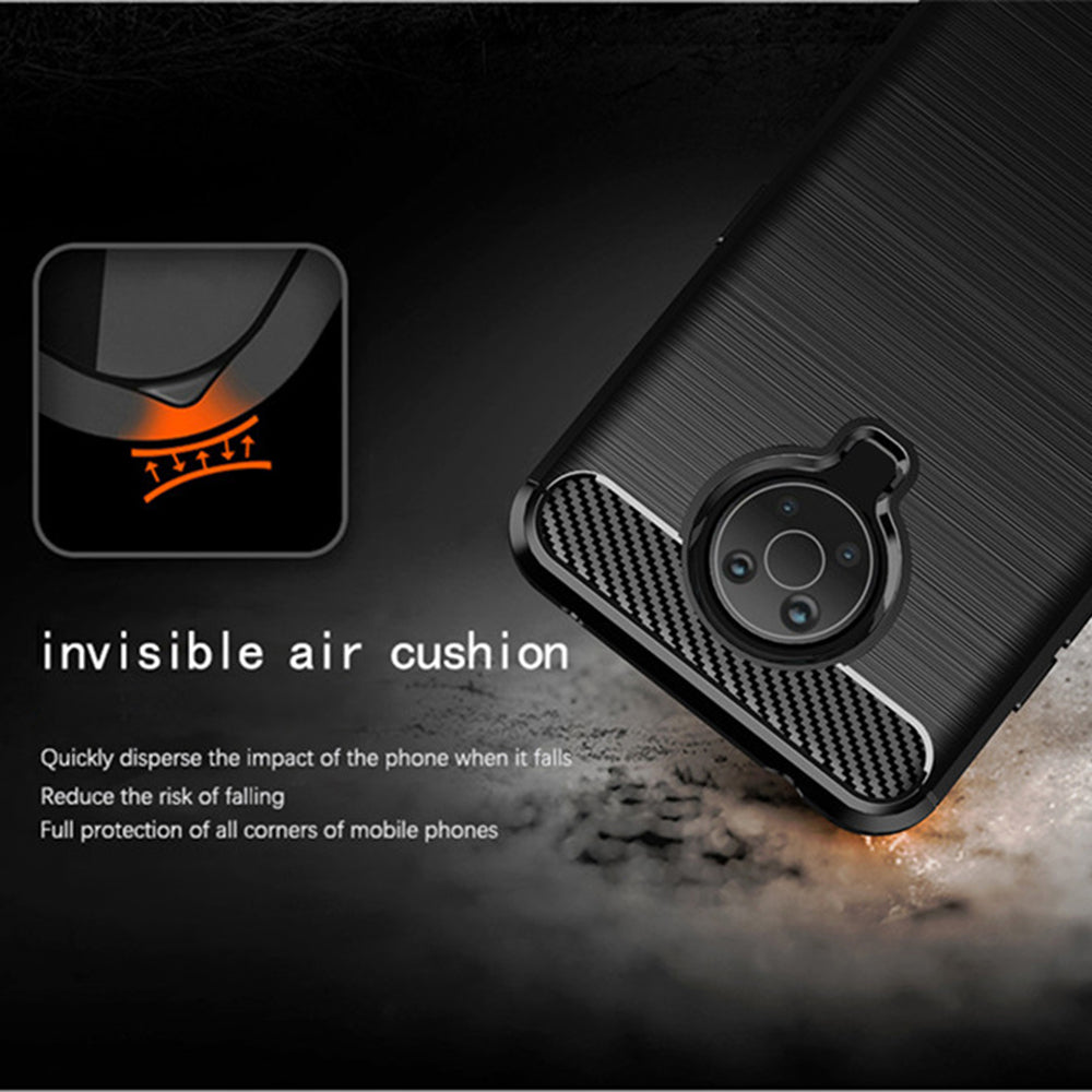 TechSuit Husa de protectie Techsuit Carbon Silicone compatibil cu Nokia G10 / G20, Negru – imagine 5