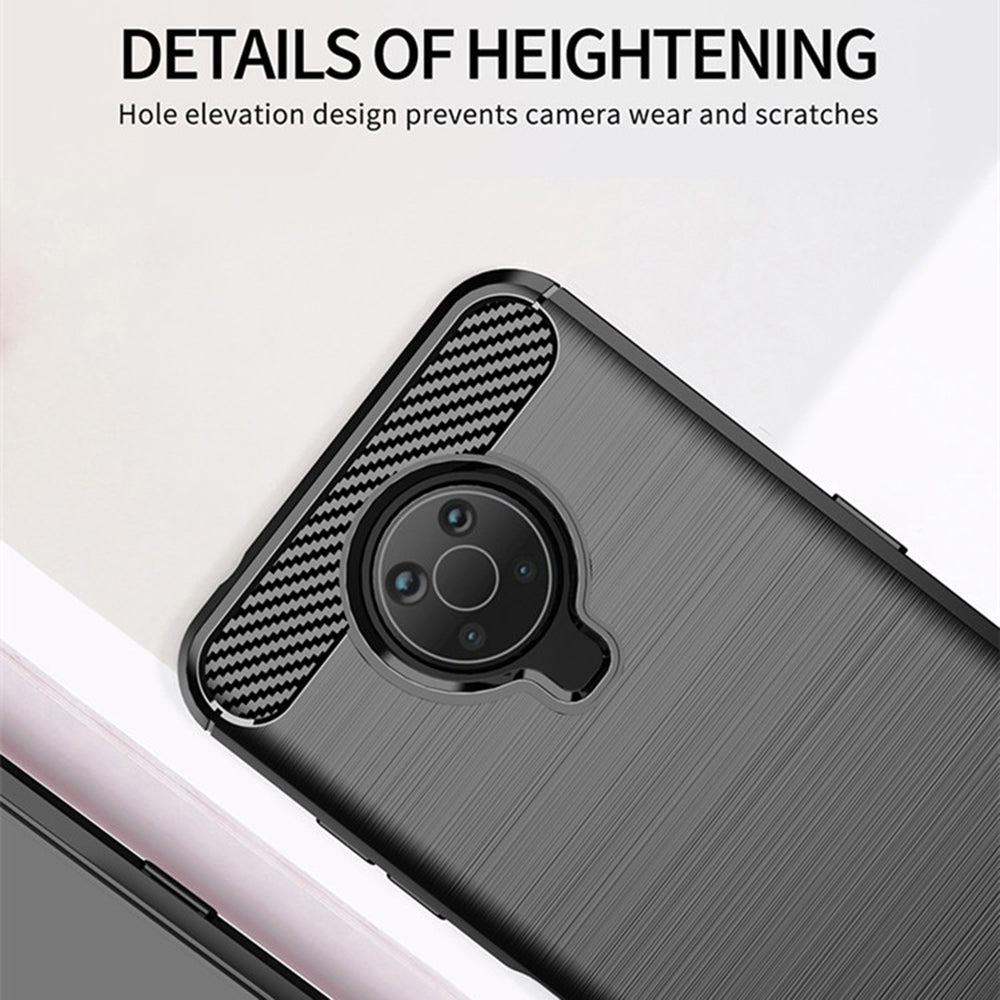 TechSuit Husa de protectie Techsuit Carbon Silicone compatibil cu Nokia G10 / G20, Negru – imagine 6