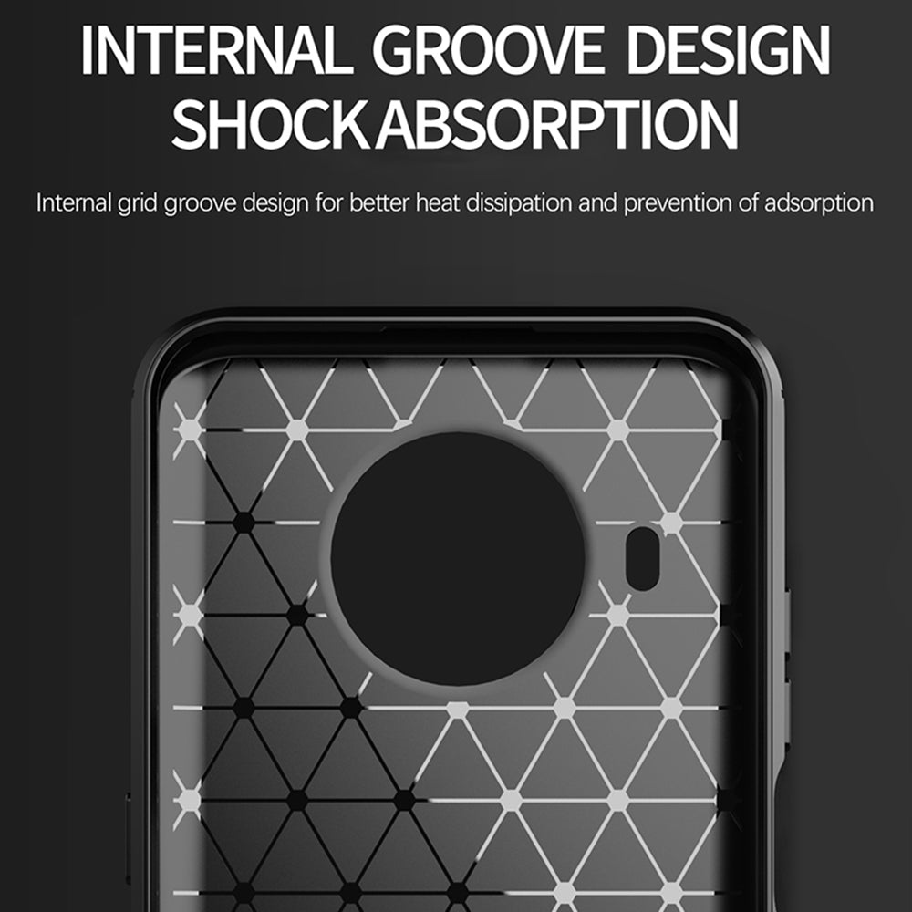 TechSuit Husa de protectie Techsuit Carbon Silicone compatibil cu Nokia X10 / X20, Negru – imagine 3