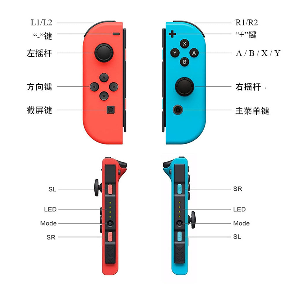 TechSuit Accesoriu gaming Techsuit Switch Wireless Controller (THSWC), with Built-in 360° Joystick, 450mAh, 6 Axis, Rosu