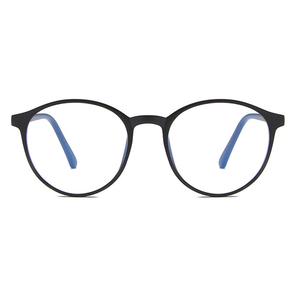 Techsuit - Anti-Blue Light Glasses Reflex TR90 (F8551-C2) - Round - Sand Black