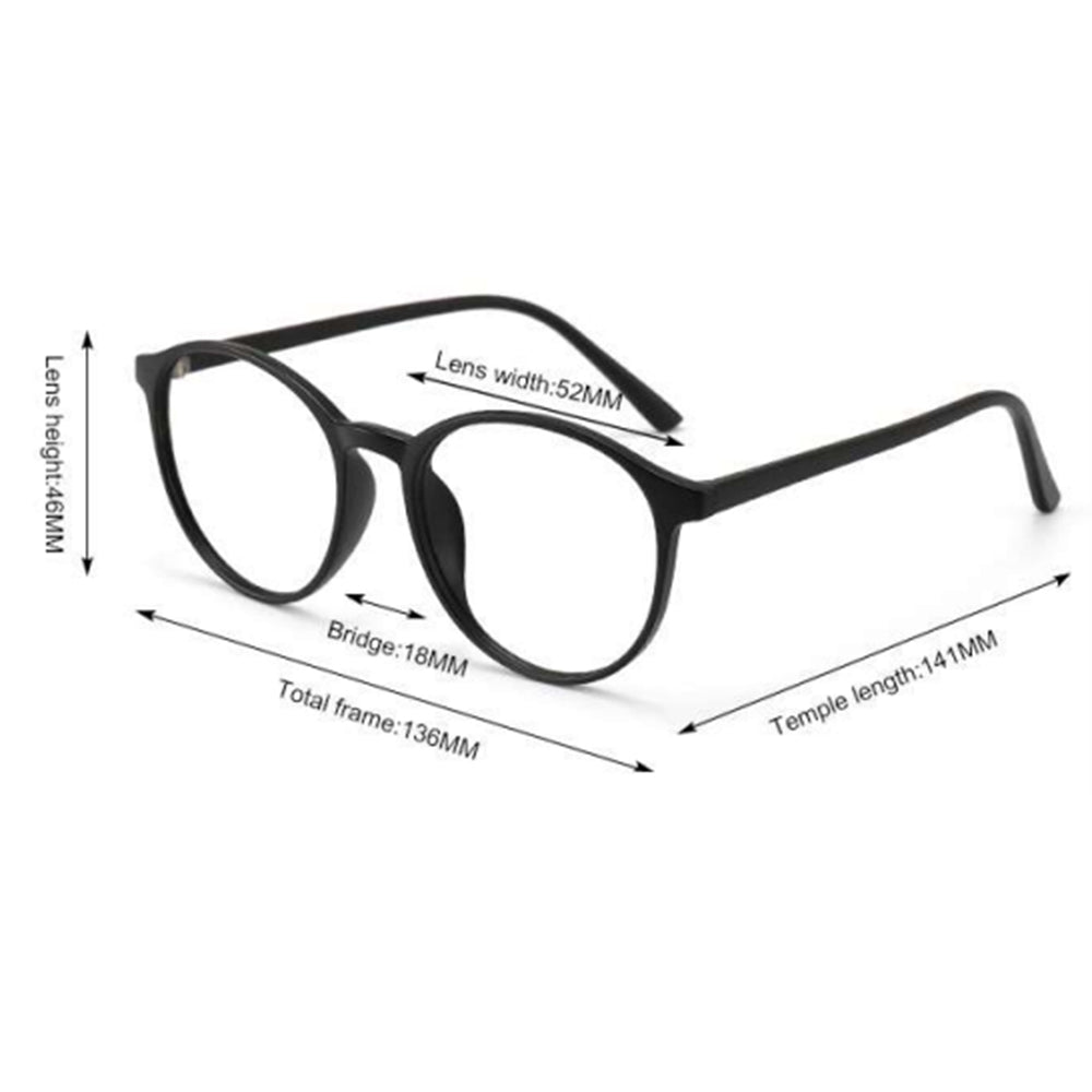 Techsuit - Anti-Blue Light Glasses Reflex TR90 (F8551-C2) - Round - Sand Black