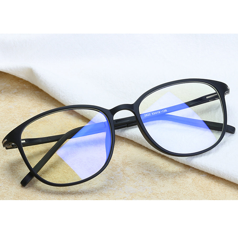 Techsuit - Anti-Blue Light Glasses Reflex PC (F2822) - Round - Sand Black