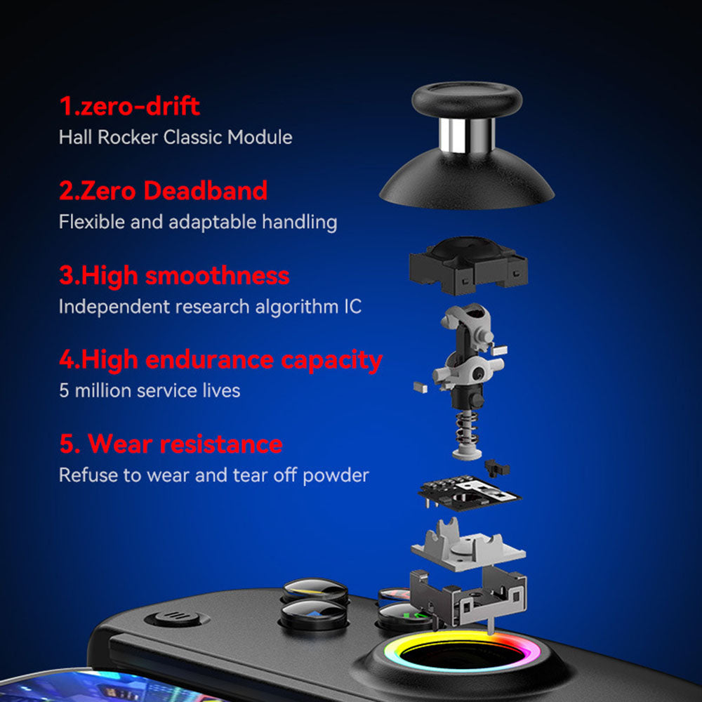 Techsuit - Wireless Controller (BSP-D8 Pro) - for Phones, Tablets (Android, iOS, PS4), Bluetooth, RGB Lights, 400mAh - B