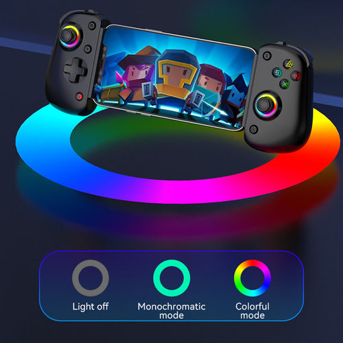Techsuit - Wireless Controller (BSP-D8 Pro) - for Phones, Tablets (Android, iOS, PS4), Bluetooth, RGB Lights, 400mAh - B