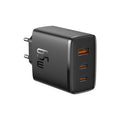Incarcator Baseus (P10152301113-00), 2x Type-C + USB, 65W, Negru