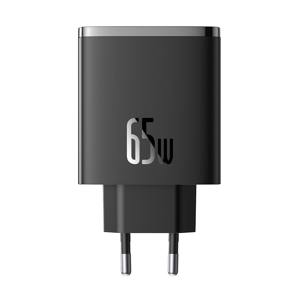 Incarcator Baseus (P10152301113-00), 2x Type-C + USB, 65W, Negru