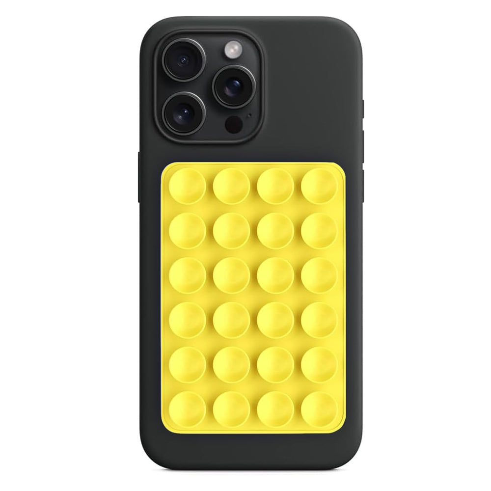 TechSuit Suport Techsuit Phone (SY-PAD), Suction Pad for Selfies, Silicone, Adhesive Mount, Rectangular Shape, Galben
