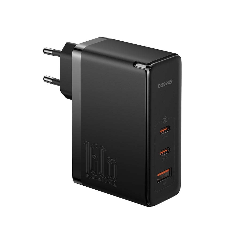 Baseus - Wall Charger GaN5 Pro Digital (P10110825113-00) - Type-C Cable Included, Fast Charger, 2xType-C, USB, 160W, 240