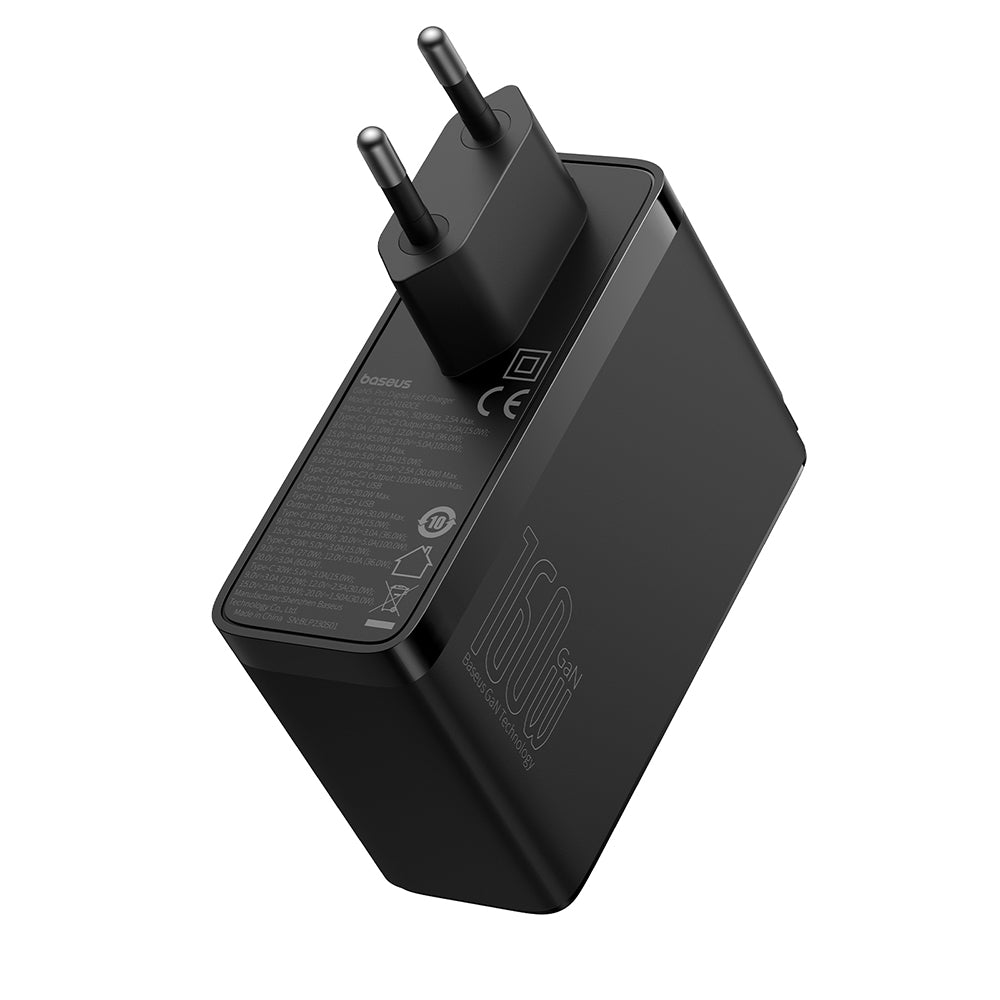 Baseus - Wall Charger GaN5 Pro Digital (P10110825113-00) - Type-C Cable Included, Fast Charger, 2xType-C, USB, 160W, 240