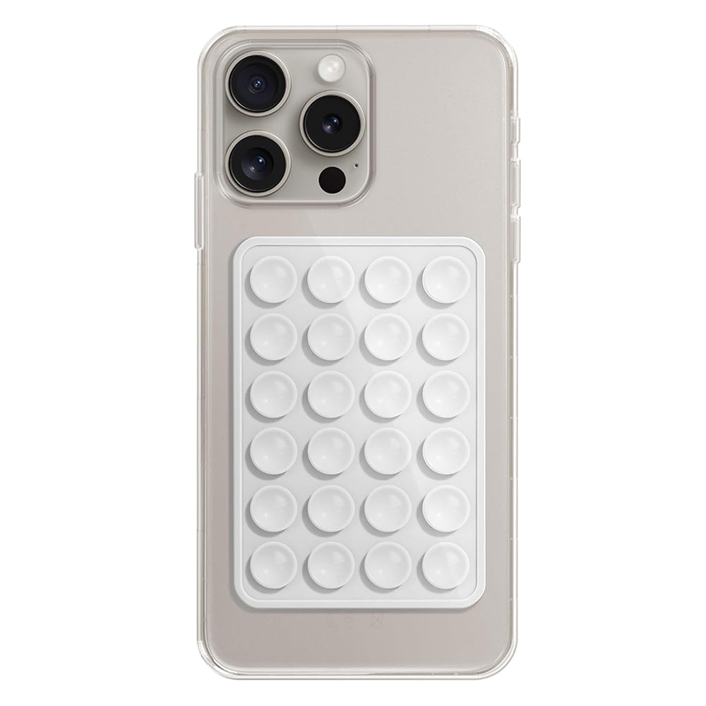 TechSuit Suport Techsuit Phone (SW-PAD), Suction Pad for Selfies, Silicone, Adhesive Mount, Rectangular Shape, Alb