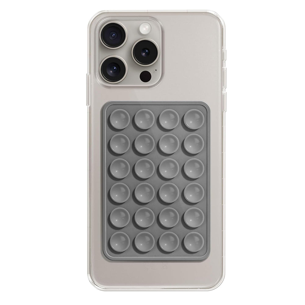 TechSuit Suport Techsuit Phone (ST-PAD), Suction Pad for Selfies, Silicone, Adhesive Mount, Rectangular Shape, Gri