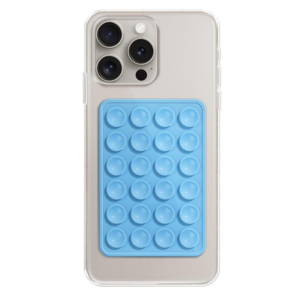 TechSuit Suport Techsuit Phone (SE-PAD), Suction Pad for Selfies, Silicone, Adhesive Mount, Rectangular Shape, Bleu