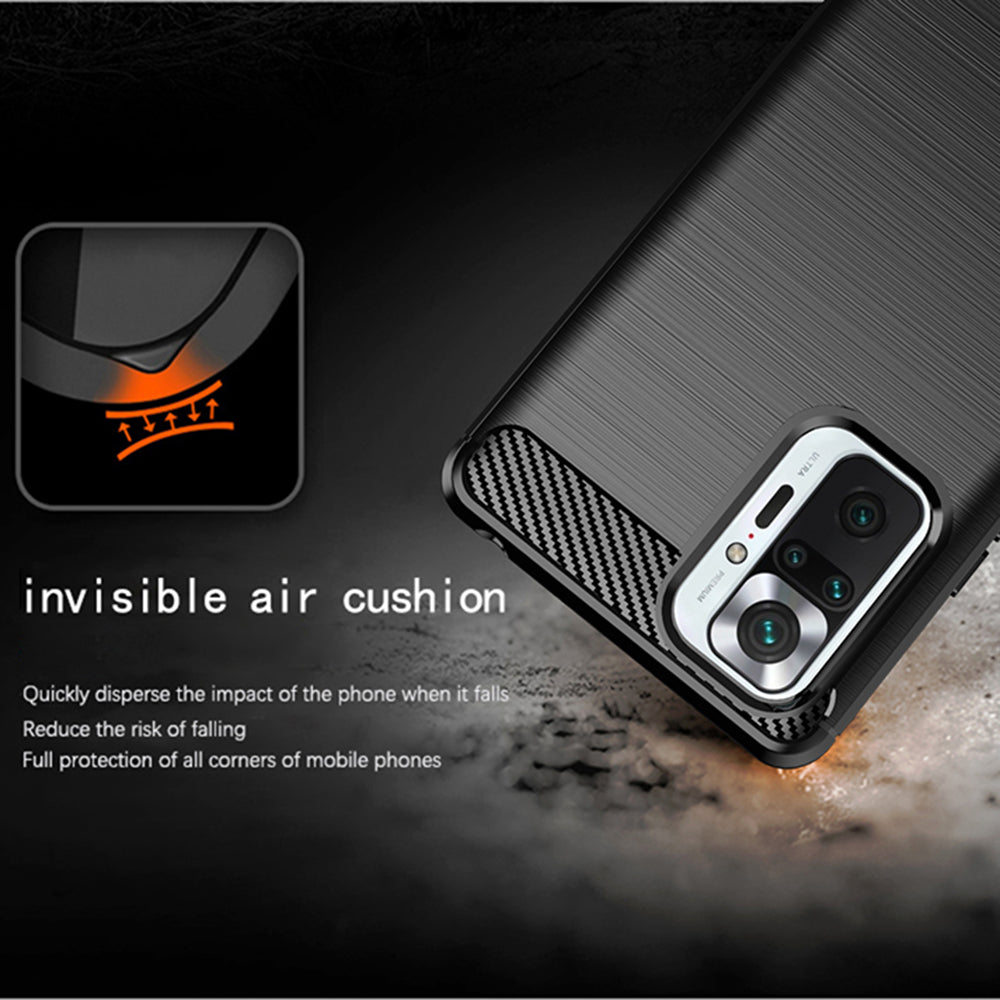Techsuit - Carbon Silicone - Xiaomi Redmi Note 10 Pro / Note 10 Pro Max - Black