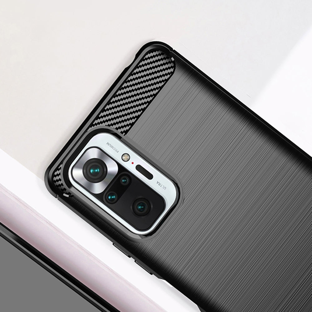 Techsuit - Carbon Silicone - Xiaomi Redmi Note 10 Pro / Note 10 Pro Max - Black
