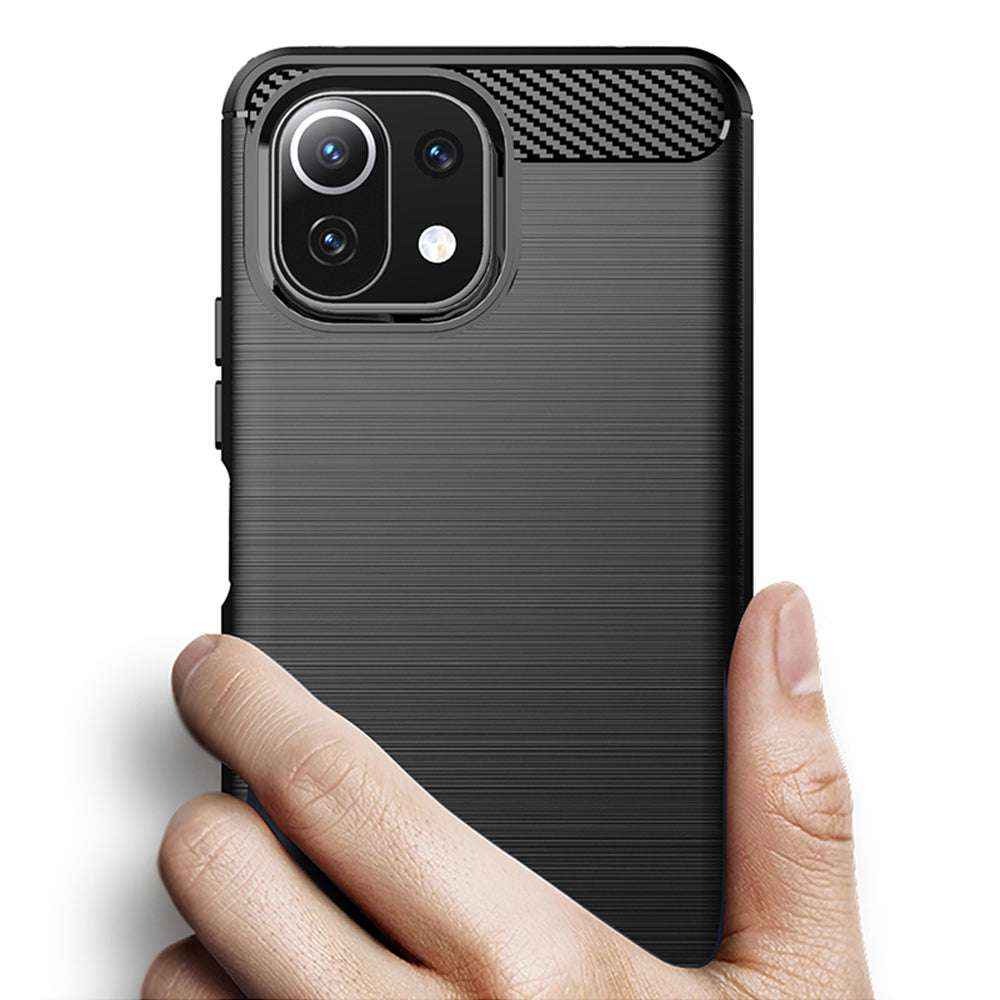 Techsuit - Carbon Silicone - Xiaomi Mi 11 Lite 4G / Mi 11 Lite 5G / 11 Lite 5G NE - Black