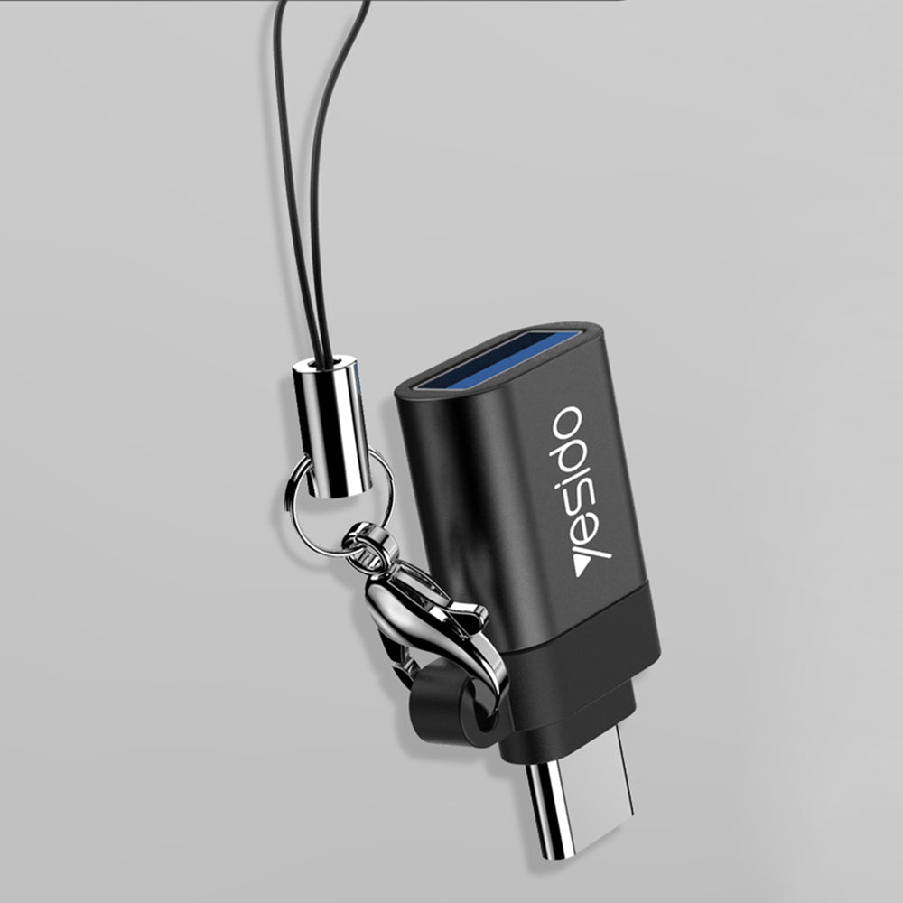 Yesido - OTG Adapter (GS06) - Type-C to USB 3.0, Plug & Play, 5Gbps - Black