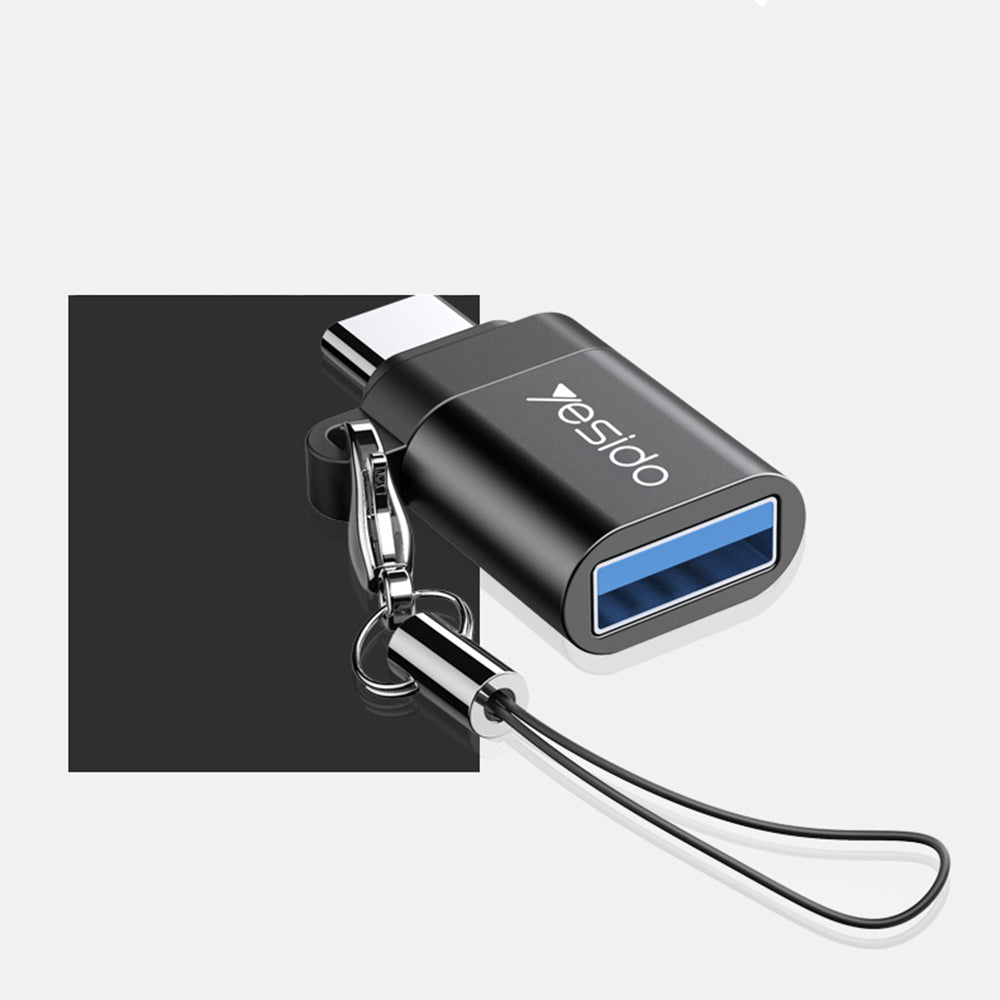 Yesido - OTG Adapter (GS06) - Type-C to USB 3.0, Plug & Play, 5Gbps - Black