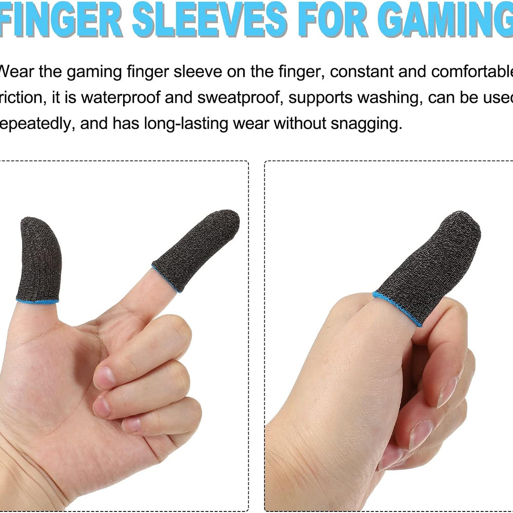 Techsuit - Mobile Gaming Finger Sleeve (FS3-03) - for Peaceful Elite, King of Glory, Call of Duty, 40x20mm - Blue
