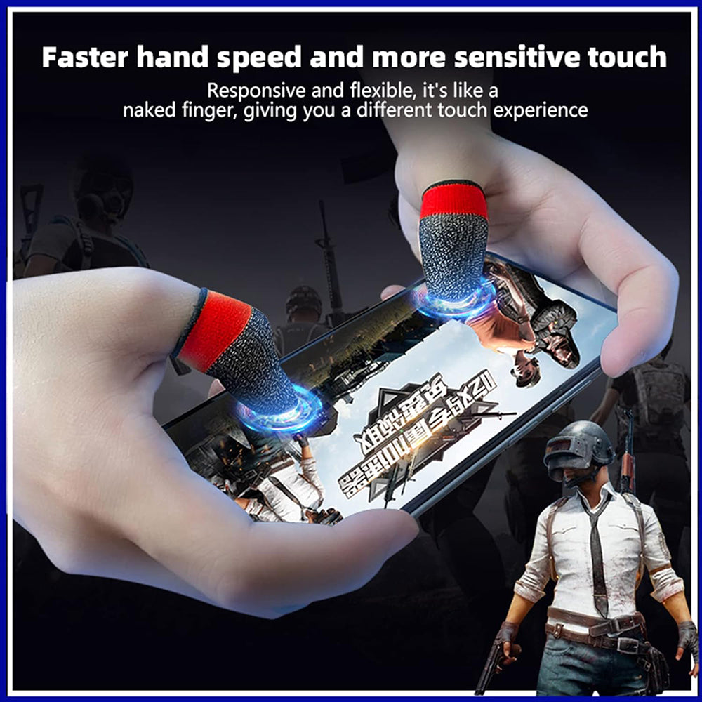 Techsuit - Mobile Gaming Finger Sleeve (FS4-04) - for Peaceful Elite, King of Glory, Anti-Sweat - Pink