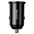 Yesido - Car Charger (Y38) - USB, QC3.0, FCP, AFC, 18W, 3A - Black