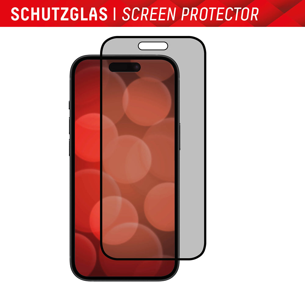 Displex - Premium Real Glass Privacy Full Cover - iPhone 16 Plus - Black