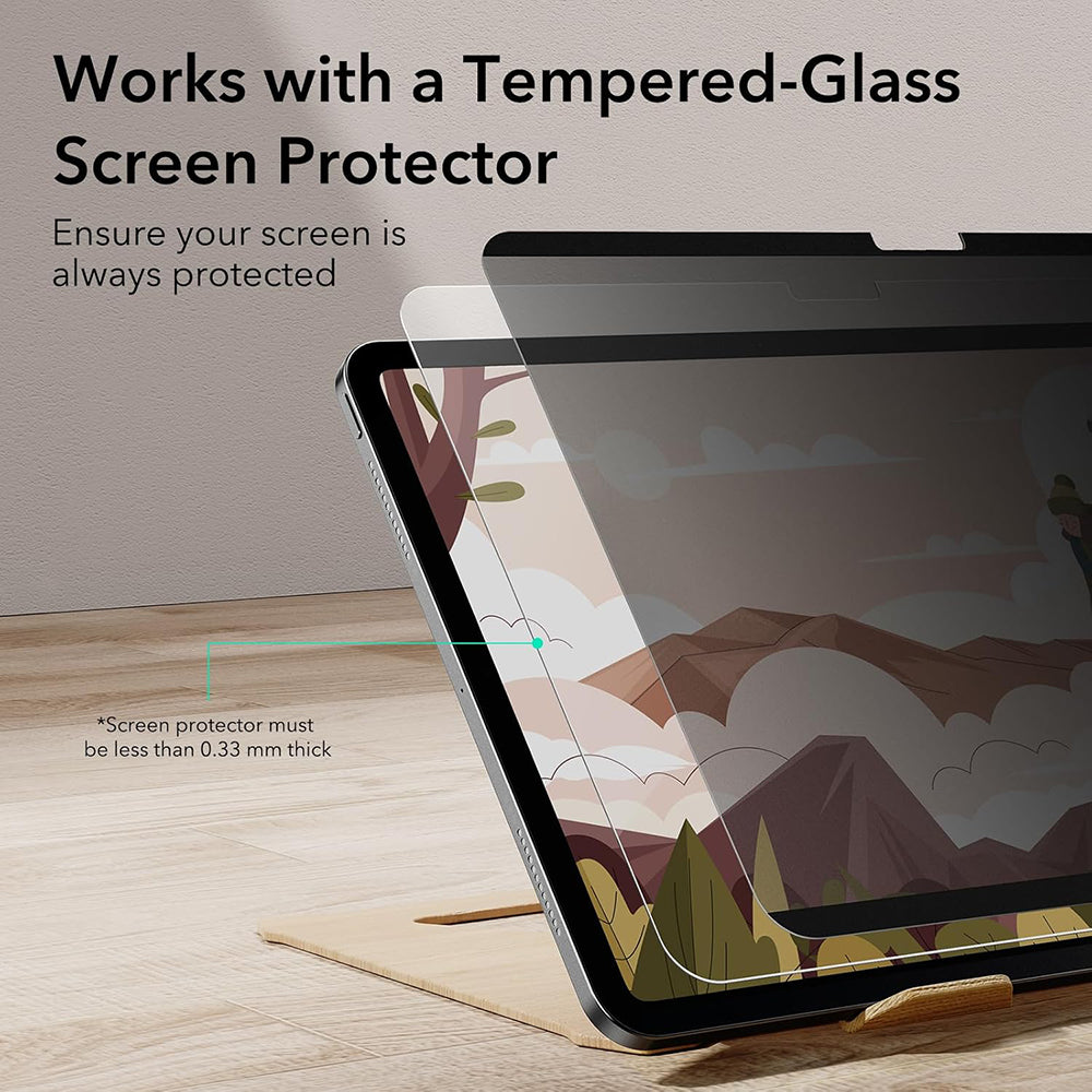 ESR - Magnetic Privacy Screen Protector - iPad Pro 11 (2024) / iPad Pro 11 (2025) - Black