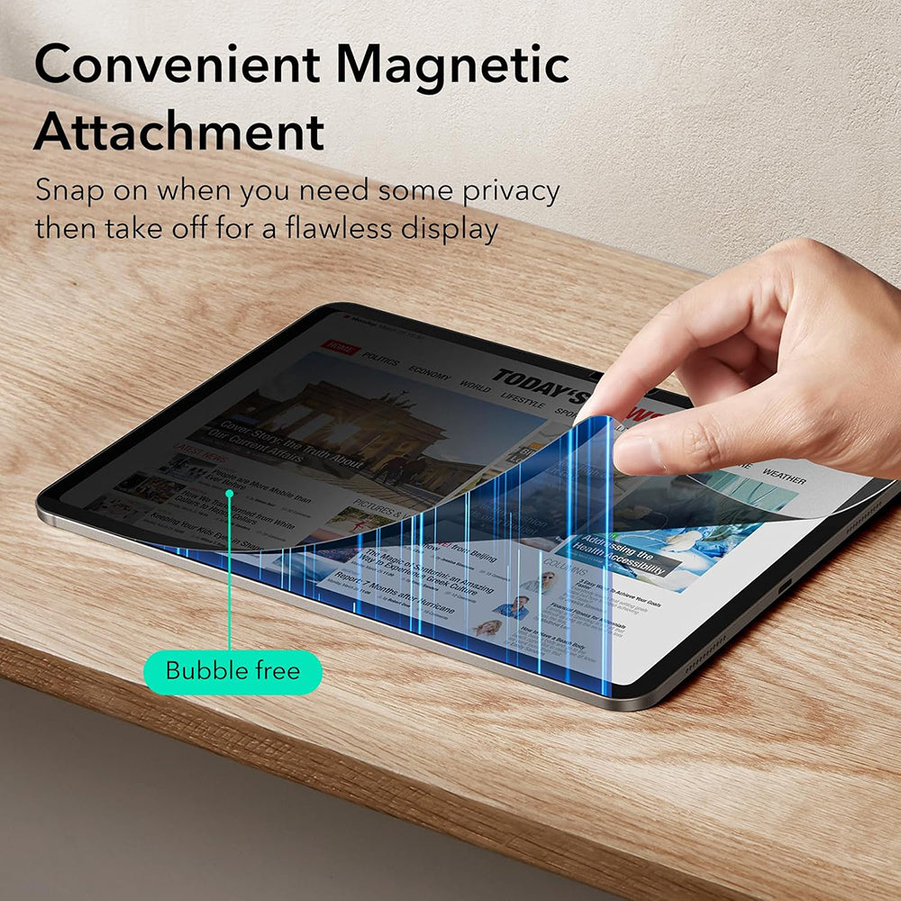 ESR - Magnetic Privacy Screen Protector - iPad Pro 11 (2024) / iPad Pro 11 (2025) - Black