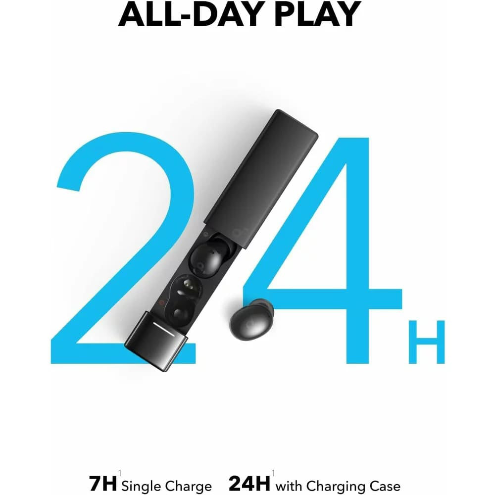 Anker - Wireless Earbuds SoundCore A30i (A3958G11) - Bluetooth 5.4, Noise Cancelling, IP54, with Microphone - Black
