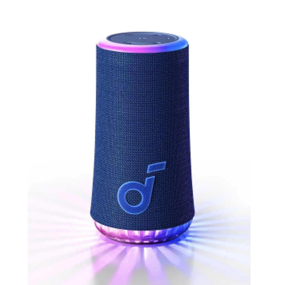Anker - Wireless Speaker SoundCore Glow (A3166G31) - 360° Sound, 30W, IP67 - Blue