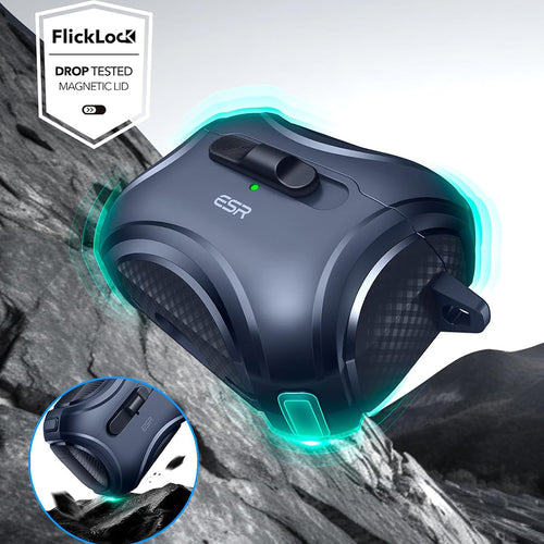 ESR - Cyber Magnetic Lock Case HaloLock - Apple AirPods Pro 1 / 2 - Blue