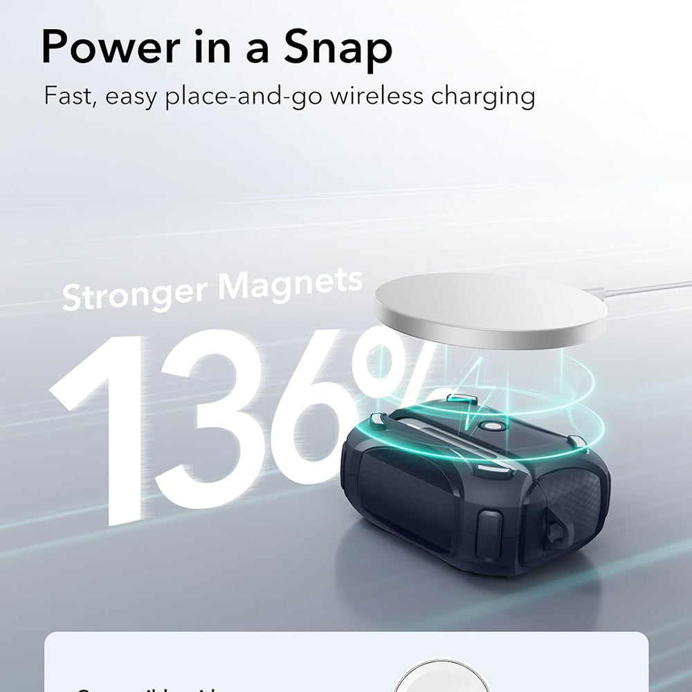 ESR - Cyber Magnetic Lock Case HaloLock - Apple AirPods Pro 1 / 2 - Blue