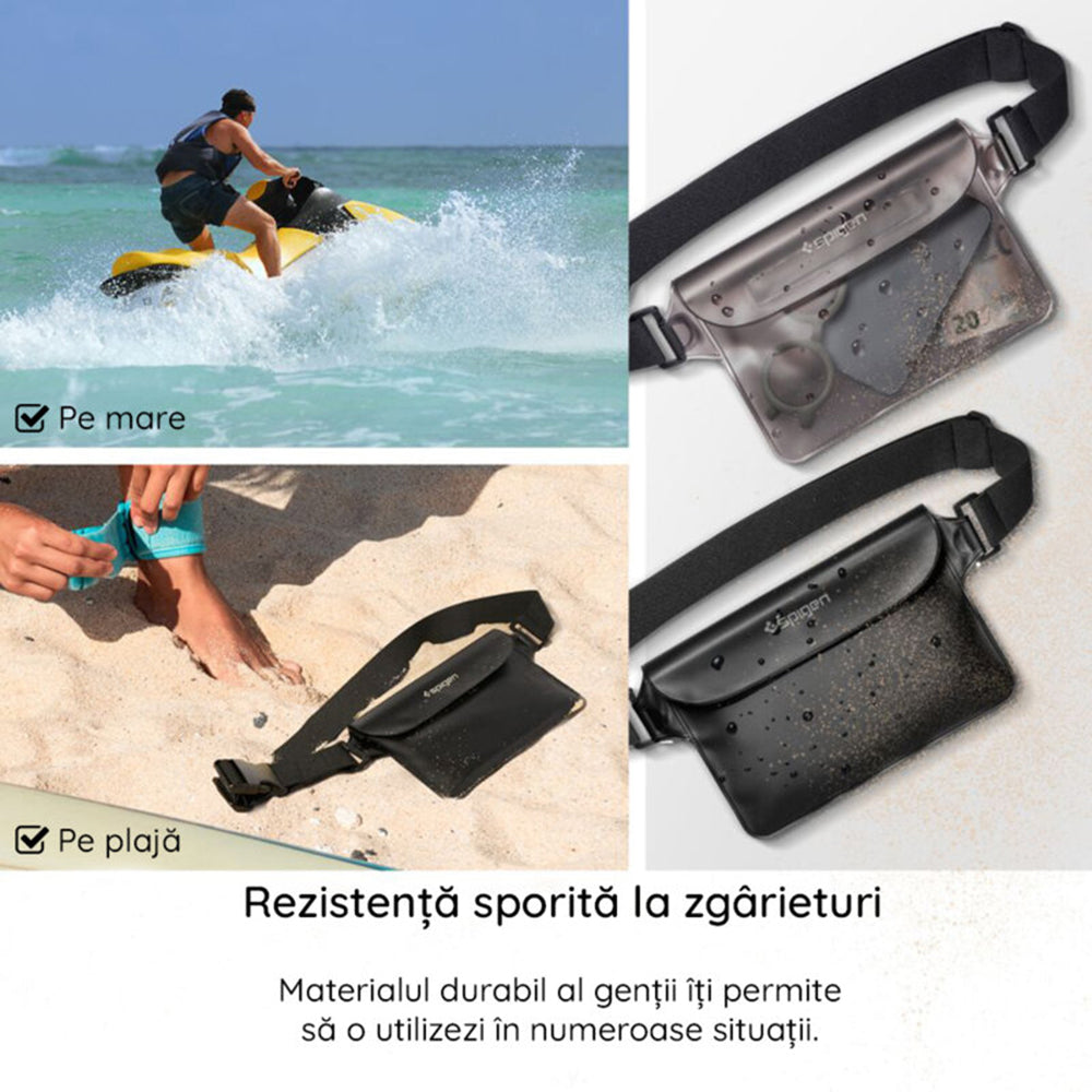 Spigen - Waterproof Pouch A620 (AMP04532) - Universal Waist Bag for Accessories - Black