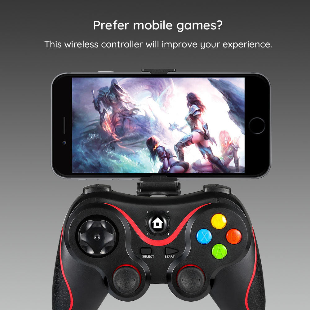 TechSuit Accesoriu gaming Techsuit Wireless Controller (V8), Bluetooth V4.0, 2.4G, 400mAh, Albastru – imagine 3
