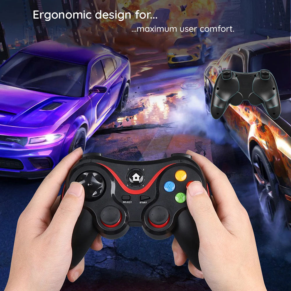 Techsuit - Wireless Controller (V8) - Bluetooth V4.0, 2.4G, 400mAh - Red