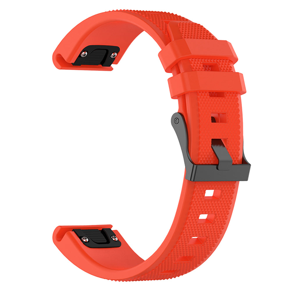 Curea smartwatch Techsuit Watchband QuickFit 22mm compatibil cu Garmin Fenix 5 / Garmin Fenix 6 / Garmin Fenix 7, Portocaliu
