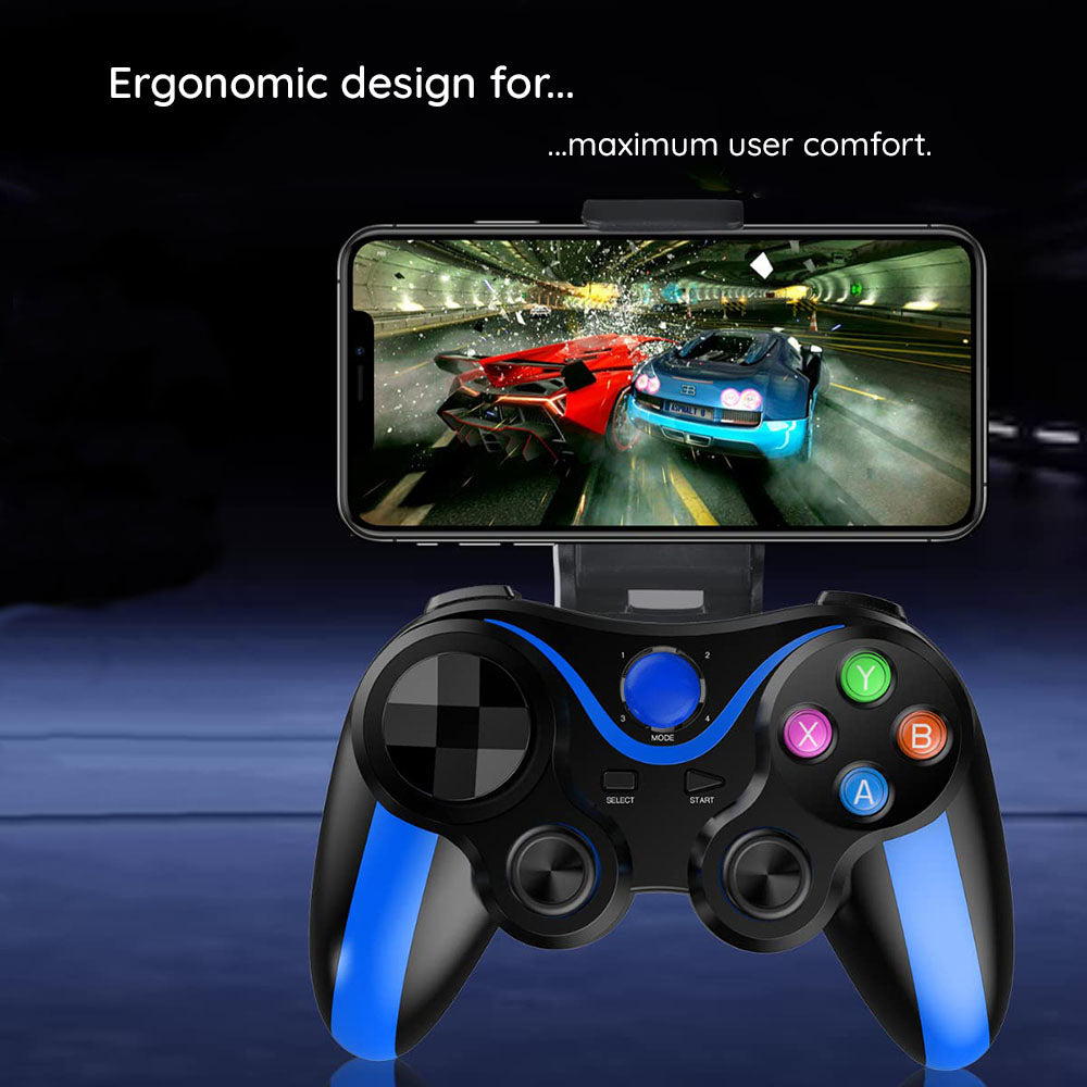 Techsuit - Wireless Controller (V13) - Bluetooth V4.0, 2.4G, 400mAh, Universal - Blue