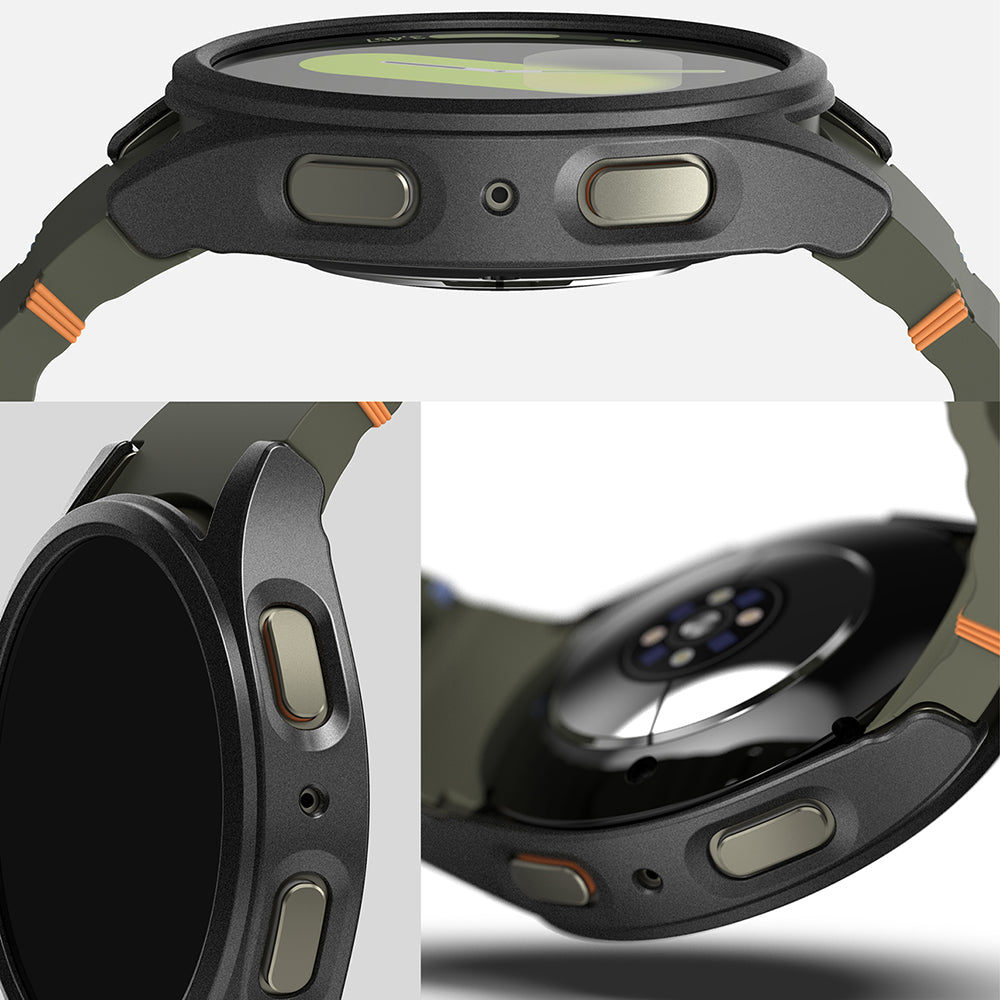 Ringke - Slim + Screen Protector - Samsung Galaxy Watch7 44mm - Titanium Black