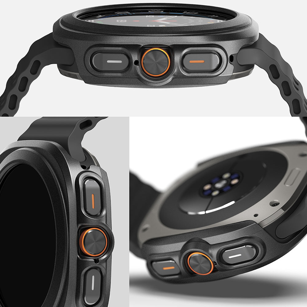 Ringke - Slim + Screen Protector - Samsung Galaxy Watch Ultra 47mm - Titanium Black