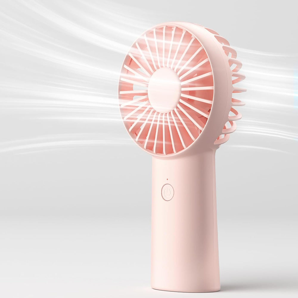 JisuLife - Premium Portable Mini Fan Life6 (FA20X) - USB-C Rechargeable, 3 Wind Speeds, 4000mAh - Pink