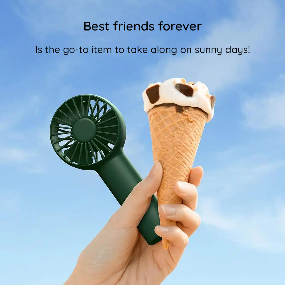 JisuLife - Premium Portable Mini Fan Life1 (FA20) - USB-C Rechargeable, 3 Wind Speeds, 2000mAh - Pink