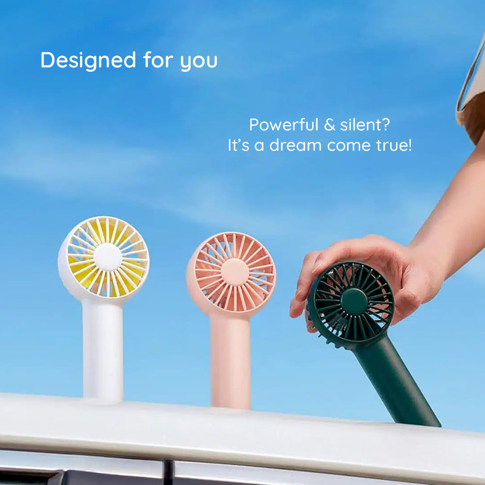 JisuLife - Premium Portable Mini Fan Life1 (FA20) - USB-C Rechargeable, 3 Wind Speeds, 2000mAh - Deep Green