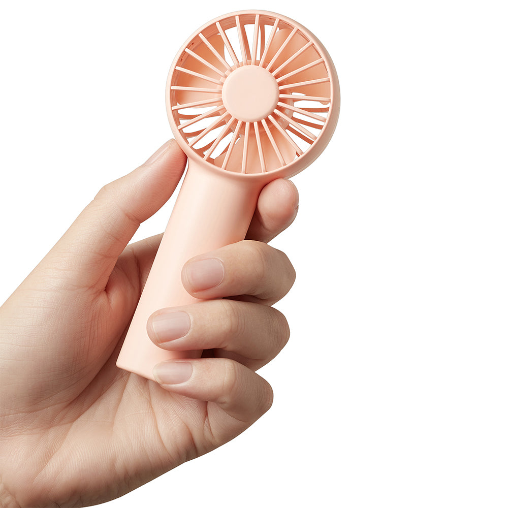 JisuLife - Premium Portable Mini Fan Life1 (FA20) - USB-C Rechargeable, 3 Wind Speeds, 2000mAh - Pink