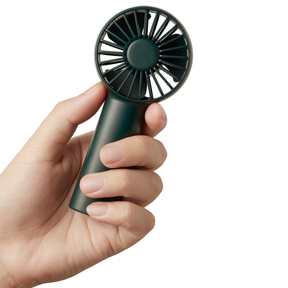 JisuLife - Premium Portable Mini Fan Life1 (FA20) - USB-C Rechargeable, 3 Wind Speeds, 2000mAh - Deep Green