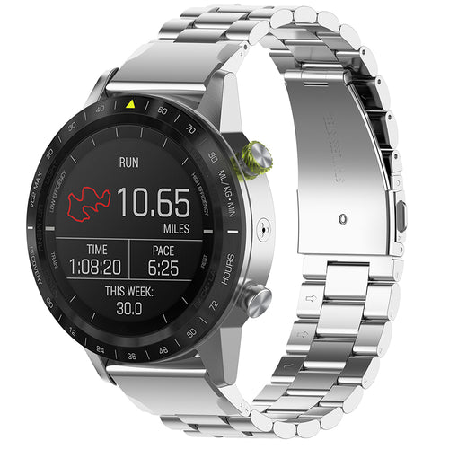 Techsuit - Watchband QuickFit 26mm (W010) - Garmin Fenix 3/3 HR/5X/5X Plus/6X/6X Pro/7X/7X Pro Solar - Silver