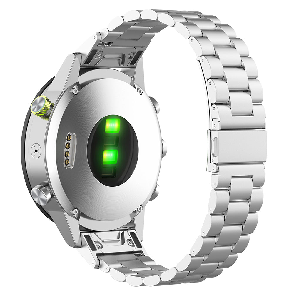 Techsuit - Watchband QuickFit 26mm (W010) - Garmin Fenix 3/3 HR/5X/5X Plus/6X/6X Pro/7X/7X Pro Solar - Silver