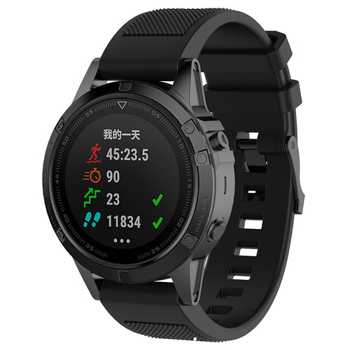 Szíj Instinct 2S/2S Solar/Approach S70 42mm/fenix 7S Pro Sapphire Solar - Techsuit Watchband QuickFit 20mm (W058) - Fekete